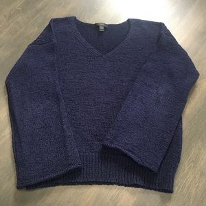 JCREW Blue Knit Sweater Sz M